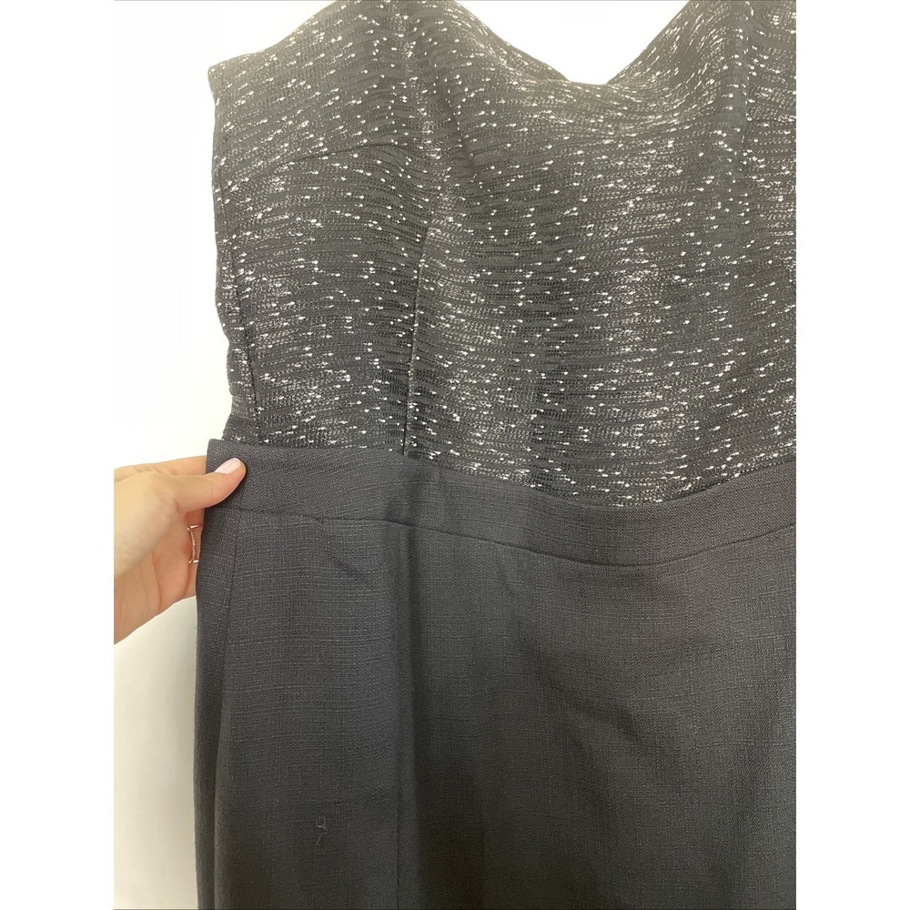 Escada Tweed Dress Midi Black Size 40 - Picture 5 of 8